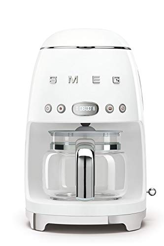 Smeg DCF02WHEU DCF02RDEU/PGAU/WHAU/CRAU/PBAU/SSAU Filterkaffeemaschine, 18/8 Stainless Steel, 1.4 liters, White von Smeg