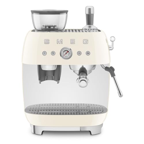 SMEG EGF03CREU Espressomaschine mit Mühle, Plastic, Creme von Smeg