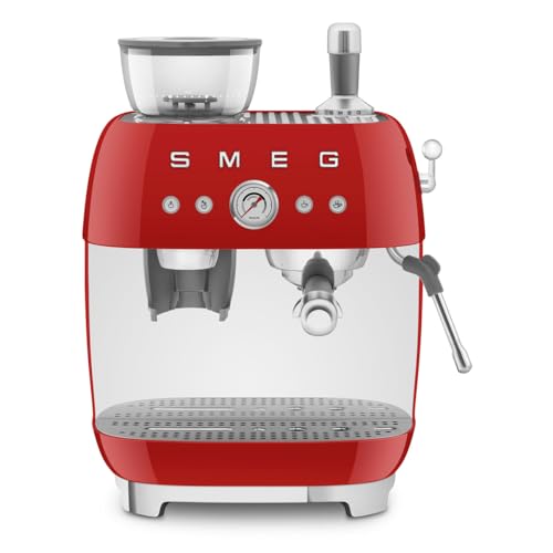 SMEG EGF03RDEU Espressomaschine mit Mühle, Plastic, rot von Smeg