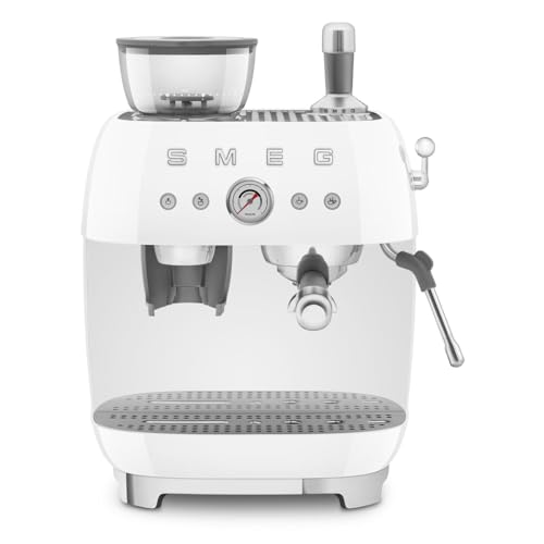 SMEG EGF03WHEU Espressomaschine mit Mühle, Plastic, weiß von Smeg