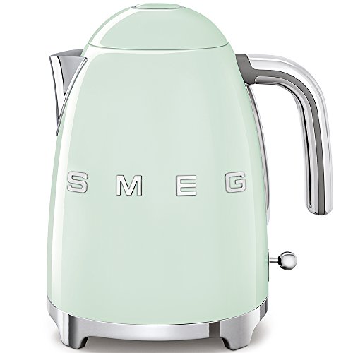 Smeg Elektrischer Wasserkocher KLF03PGEU, Chrom, Edelstahl, 1.7 liters, Pastellgrün von Smeg