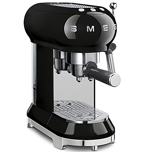 Smeg Espresso-Kaffeemaschine ECF01BLEU, 1350, Kunststoff, 1 Liter, Schwarz von Smeg