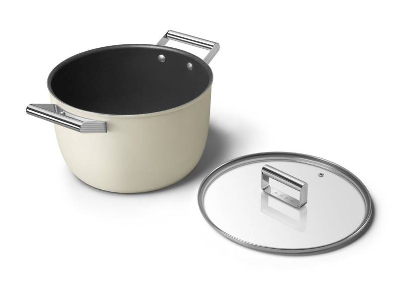 Smeg Kochtopf SMEG Kochtopf Kasserole Ø26 Creme CKFC2611CRM, Edelstahl von Smeg