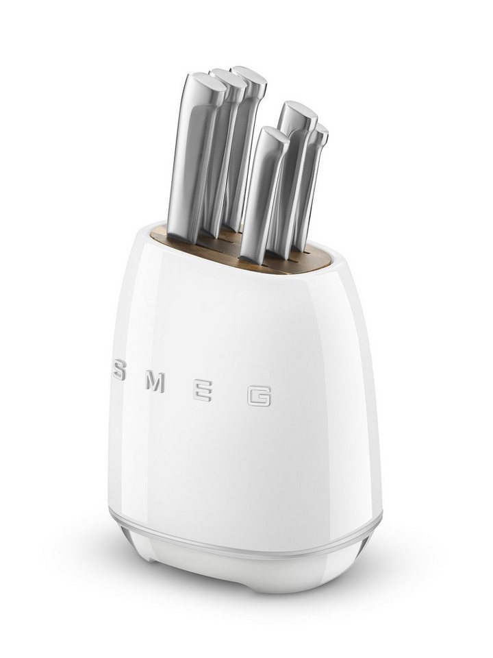 Smeg Messerblock Smeg Messerblock bestückt mit 6 Küchenmessern Weiß KBSF02WH Smeg Messerblock Smeg Messerblock bestückt mit 6 Küchenmessern Weiß KBSF02WH von Smeg