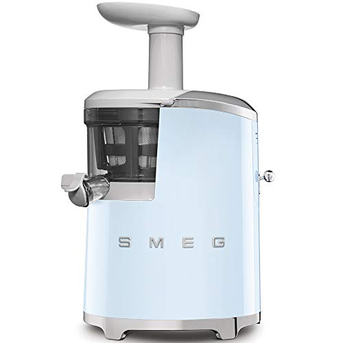 Smeg SJF01PBUS Slow Juicer Entsafter SJF01PBEU, 18/8 Stainless Steel, Pastellblau von Smeg