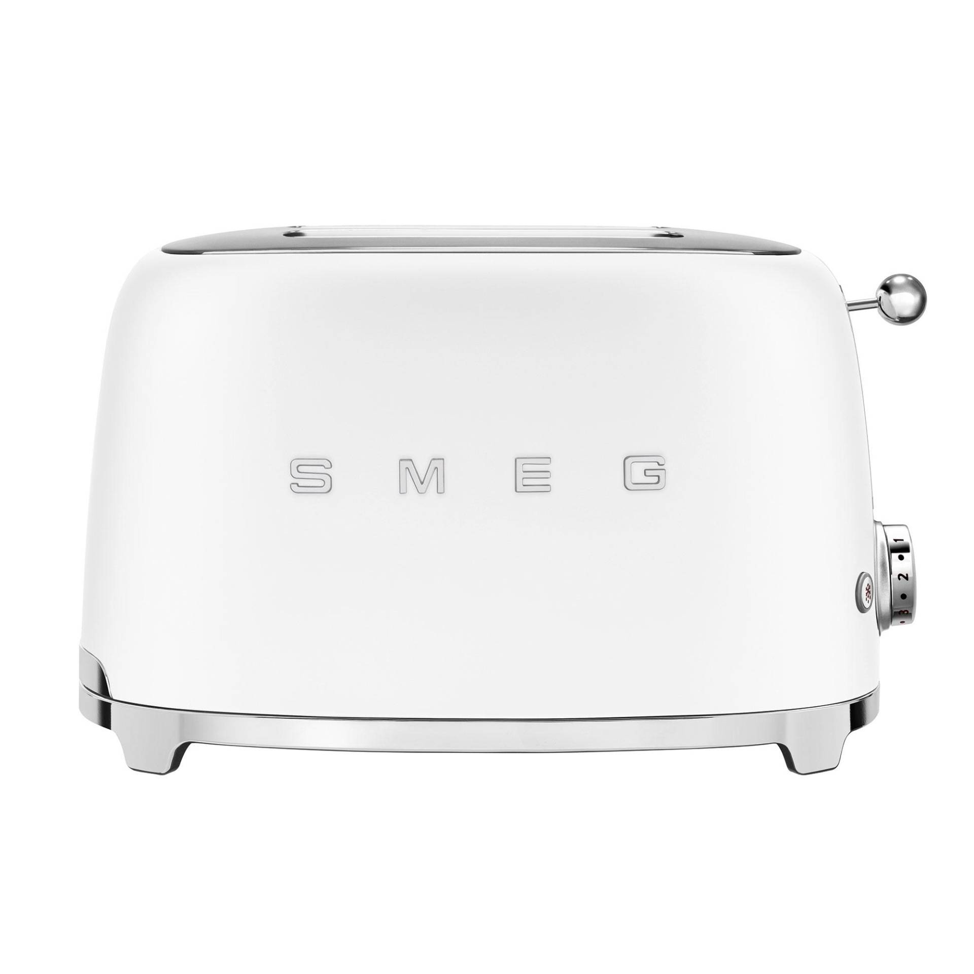 Smeg - TSF01 2-Scheiben Toaster Matt - weiß/matt/BxHxT 31x19,8x19,5cm/6 Röstgradstufen von Smeg