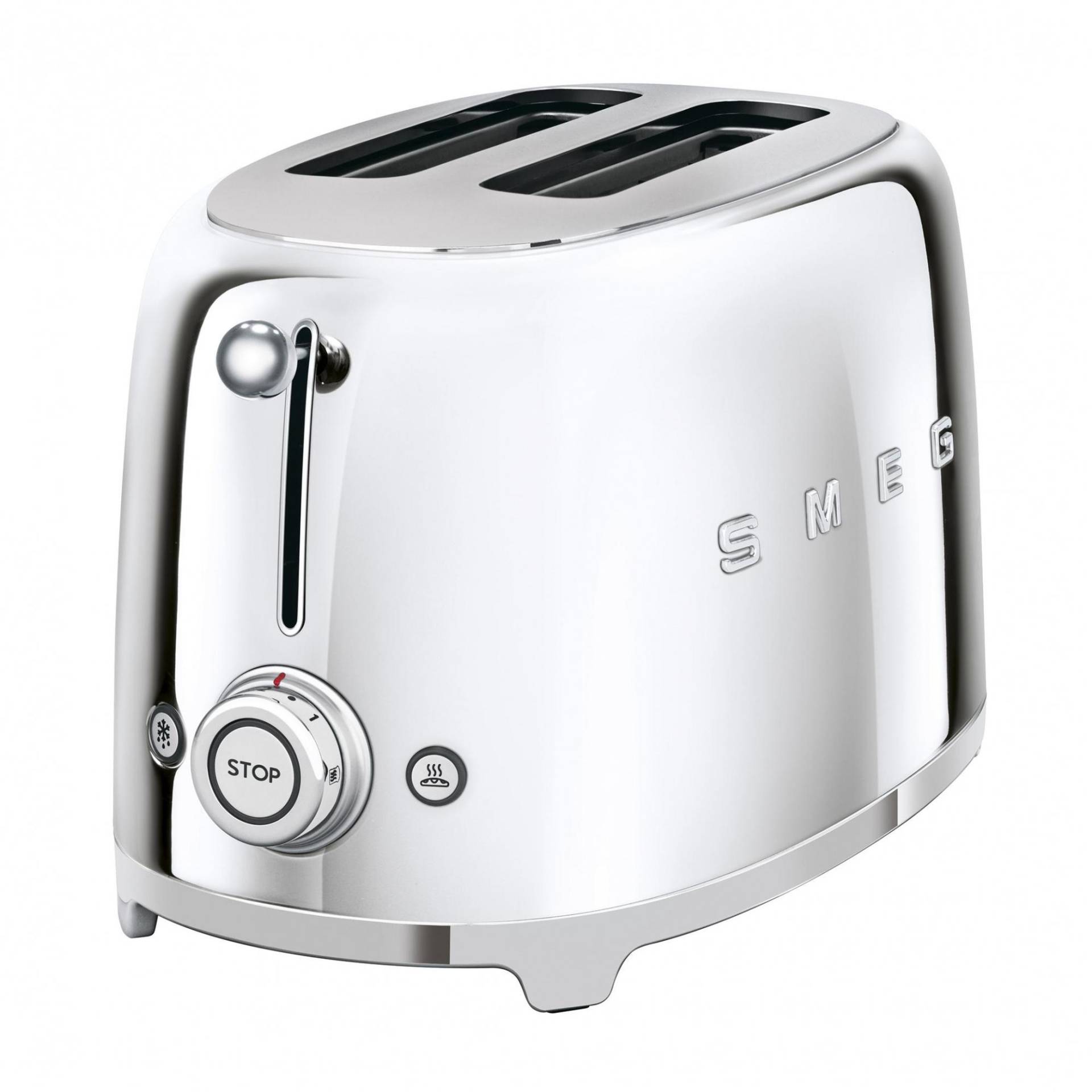 Smeg - TSF01 2-Scheiben Toaster Metallic - chrom/lackiert/BxHxT 31x19,8x19,5cm/6 Röstgradstufen von Smeg