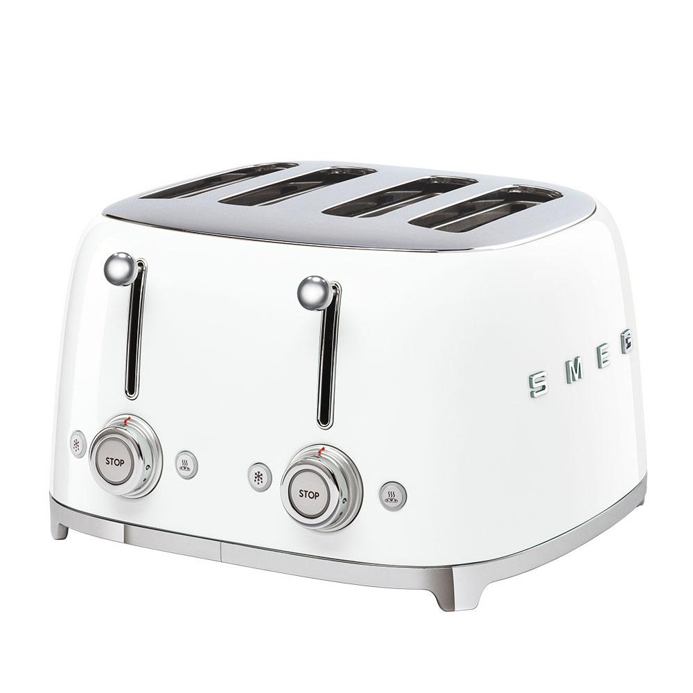 Smeg - TSF03 4-Scheiben Toaster - weiß/lackiert/2x 6 Röstgradstufen/BxHxT 32x20x30cm von Smeg