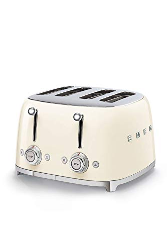 Smeg TSF03CREU Toaster, 2000, metall, 1 Liter, Creme von Smeg