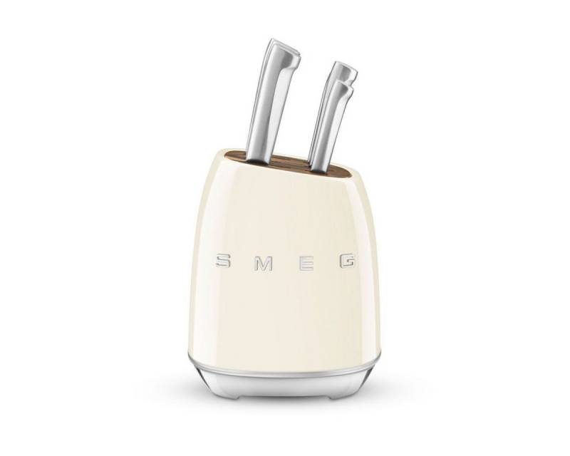 Smeg Zubereitungsmesser KBSF02CR Messerblock-Set Creme von Smeg