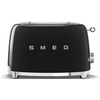 Smeg - TSF01BLEU Toaster 2x2 Schlitze de Edelstahl 950W Schwarz 50er Jahre Stil von Smeg