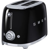 Smeg - Toaster 2 Scheiben TSF01BLEU aus Edelstahl, schwarz von Smeg