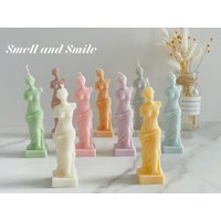 Lady Pillar Candle-Venus Statue Duftende/Unscented Ins Candle - Elegantes Wohndekor - Weihnachtsgeschenk - Weibliche von SmellandSmileCandles