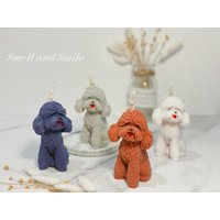 Spielzeug Pudel Duftend/Schwarz/Grau/Braun/stumpenkerze|Puppy Candle|Cute Doggy Toy Candle von SmellandSmileCandles