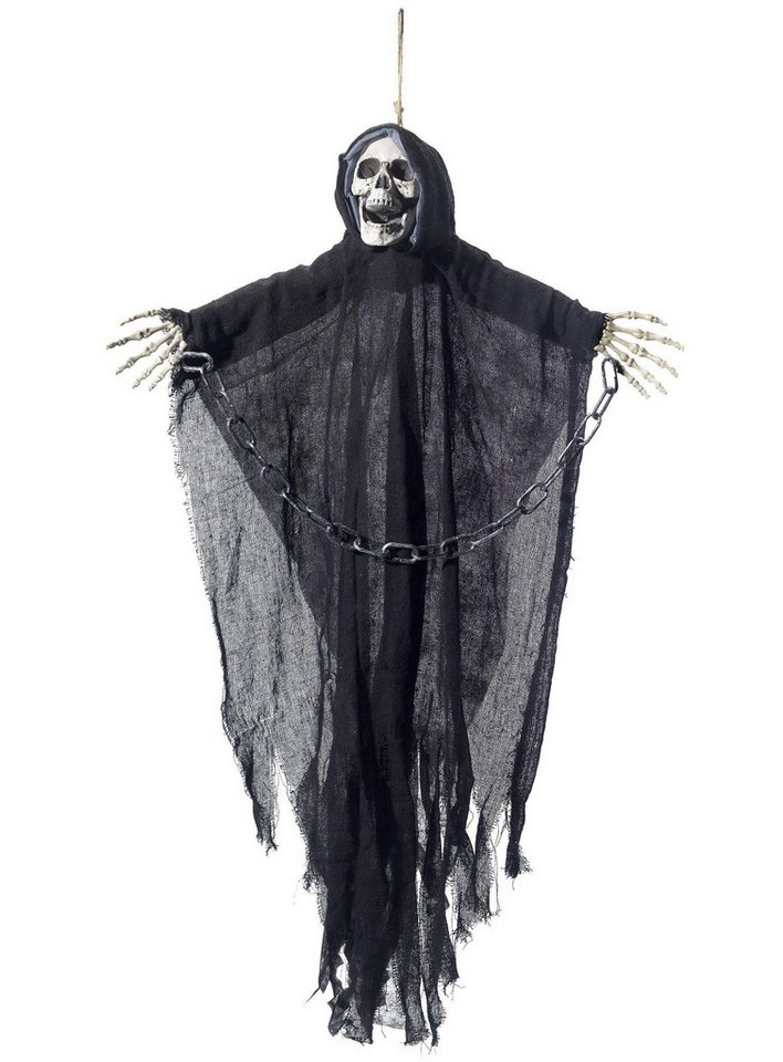 Smiffys Dekofigur Skelett Hängedeko - Horror Halloween Deko, Dekoriere Deine Wohnung zum Folterkeller! von Smiffys