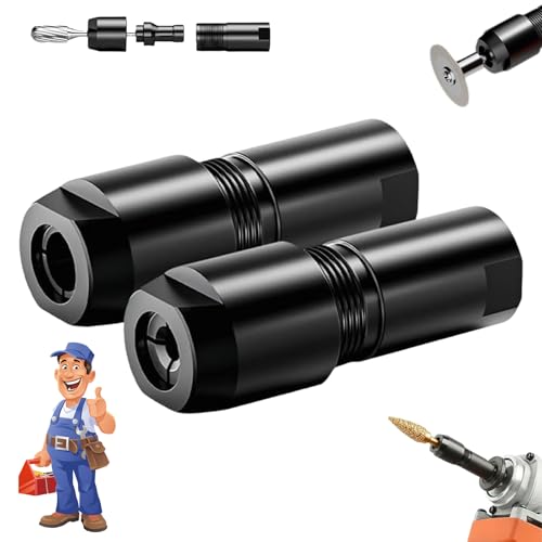Winkelschleifer Modifizierter Adapter,Angle Grinder Conversion Accessories Adapter Kit for Converting Angle Grinders to Straight Grinders for 6mm+3mm for Rotary Polisher Chuck (1Pcs) von Smilamo