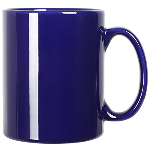 Smilatte 600ml Extra große Keramik Kaffeetasse, M017 Classic Porzellan Boss Super Gross Tasse Big Teetasse mit Griff für Büro und Zuhause, Blau von Smilatte