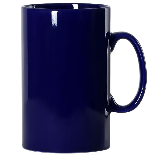 Smilatte 850ml Extra große Keramik Kaffeetasse, M017 Classic Porzellan Boss Super Gross Tasse Big Teetasse mit Griff für Büro und Zuhause, Blau von Smilatte