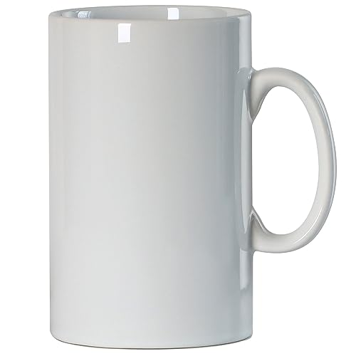 Smilatte 850ml Extra große Keramik Kaffeetasse, M017 Classic Porzellan Boss Super Gross Tasse Big Teetasse mit Griff für Büro und Zuhause, Weiß von Smilatte