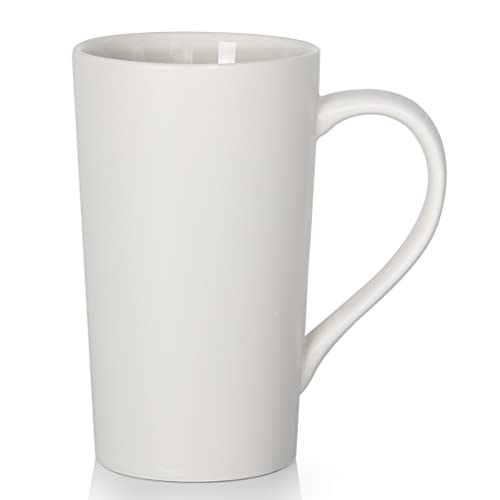 Smilatte M007 Kaffeetasse mit Henkel, 590 ml, Weiß von Smilatte