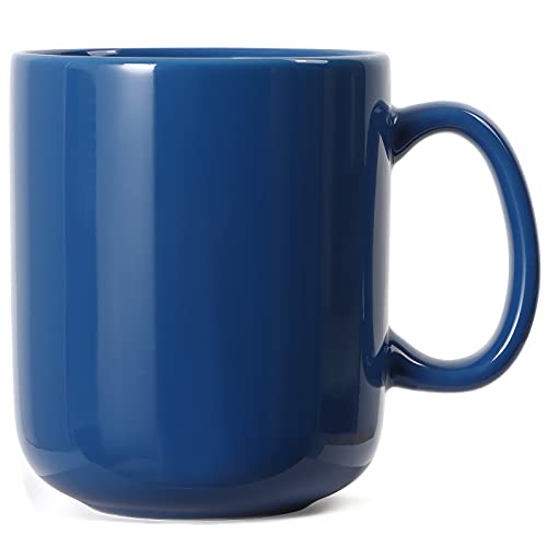 Smilatte 600ml groß Tasse, M016 einfache Keramik Porzellan Boss Kaffeetasse Becher mit Griff für Papa Männer, blau von Smilatte
