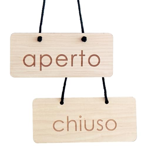 Smile BB, -Aperto/Chiuso en Italiano in Legno, für Negozi und Attività Commerciali, inklusive Saugnapf am Vetro und Cordone di Cotone Smile BB, -Aperto/Chiuso en Italiano in Legno, für Negozi und Attività Commerciali, inklusive Saugnapf am Vetro und Cordone di Cotone von Smile BB