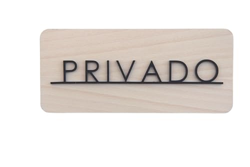 Smile BB - Privates Schild aus Holz und mattschwarzem Methacrylat mit Klebstoff, privates Schild mit Aufkleber für Wand und Tür Smile BB - Privates Schild aus Holz und mattschwarzem Methacrylat mit Klebstoff, privates Schild mit Aufkleber für Wand und Tür von Smile BB
