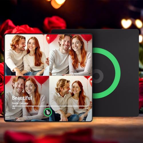 Personalisierter Spotify Fotomagnet Personalisierte Album Musik Kühlschrankmagnet Selbst Gestalten können Lieder Spielen Dekoration Geschenk für Paare Familie Weihnachten Valentinstag Geburtstag von Smile lab