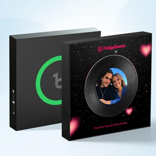 Personalisierter Spotify Fotomagnet Personalisierte Album Musik Kühlschrankmagnet Kann Lieder Spielen & Lautstärke Einstellen Dekoration Geschenk für Paare Familie Valentinstag Geburtstag von Smile lab