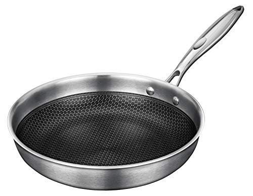 Smile Mpc-28/8/01 Bratpfanne, Stahl Mit Honig-Beschichtung, 28Cm, Robuste Konstruktion Oberfläche Hexaeder Technology, Pfote Free,Keramik,Elektrisch,Gaskoch,Induktion, Backofen bis 300°C von Smile