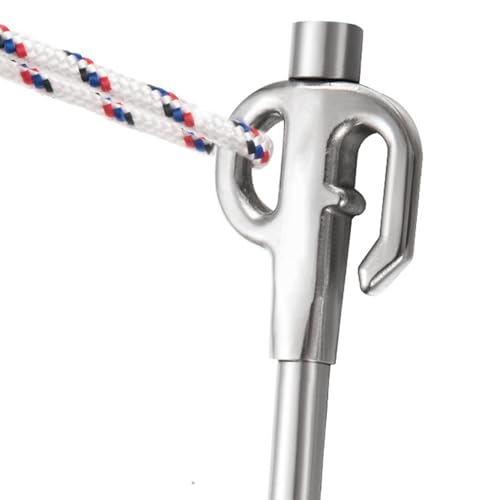 Anlegepflock Hund 44.6cm - Camping HundeAnker Drehbar,360° Hundeanker,Hundeheringe,Anlegepflock Für Kleine Hunde,Zelthering,Edelstahl-Hundehering Für Haustiere Im Freien,Maximales Gewicht 66LB von Smileshiney