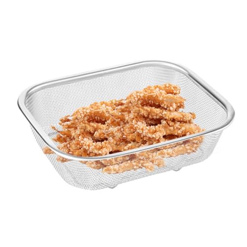Quadratischer Frittierkorb - Edelstahl Netzkorb, Rechteckiger Abtropfkorb, Quadratischer Netzkorb, Edelstahl Frittierkorb, Küchensieb Siebkorb Frittierkorb, large Quadratischer Frittierkorb - Edelstahl Netzkorb, Rechteckiger Abtropfkorb, Quadratischer Netzkorb, Edelstahl Frittierkorb, Küchensieb Siebkorb Frittierkorb, large von Smileshiney