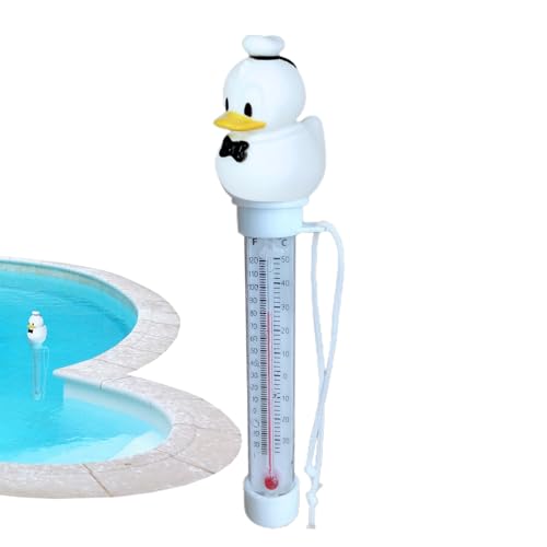 Schwimmendes Poolthermometer | Thermometer In Entenform | Leicht Ablesbares Schwimmendes Messgerät Mit Schnur Für Schwimmbad Teich Aquarium Schwimmendes Poolthermometer | Thermometer In Entenform | Leicht Ablesbares Schwimmendes Messgerät Mit Schnur Für Schwimmbad Teich Aquarium von Smileshiney