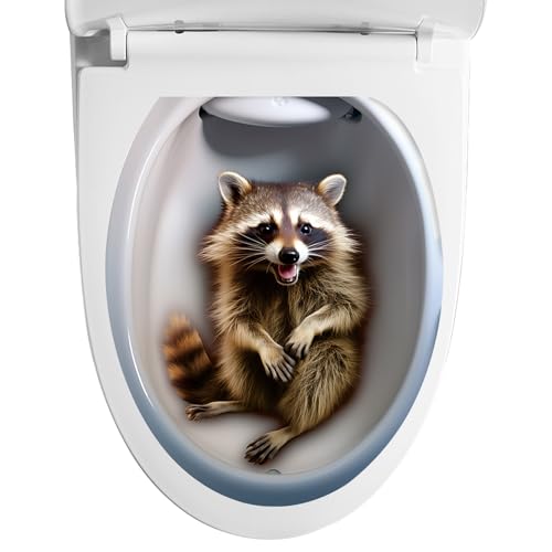 Smileshiney Wilde Tiere Toilettensitz Aufkleber - Lustig Toilettendeckel für WC, Bad und Klo von Smileshiney