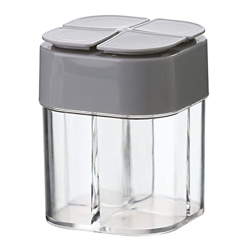 Smileshiney 4 In 1 Gewürze Gewürzstreuer - Salz Und Pfefferstreuer Vier In Gewürzdosen Spice Box | Versiegelte Gewürzdosen Mit Deckel Für Camping, Zuhause, Restaurant, Küche, Kochen, Steak, Grillen von Smileshiney