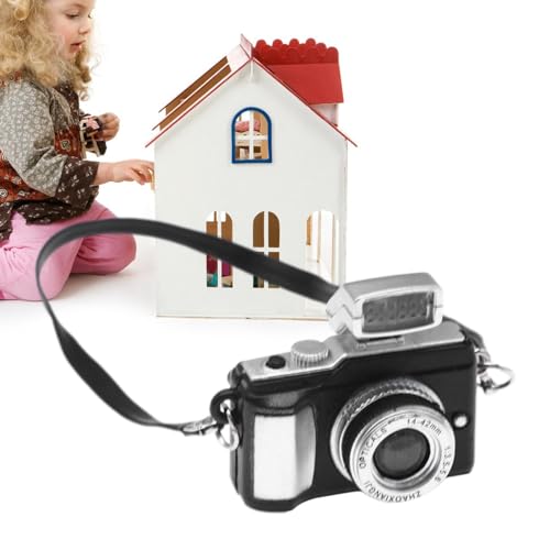 Smileshiney Minikamera für Kinder - Puppenhaus Miniatur-Spiegelreflexkamera,Puppenzubehör -Dekorationszubehör -Kamera-Ornament Vintage-Kameramodell, Hochzeit von Smileshiney