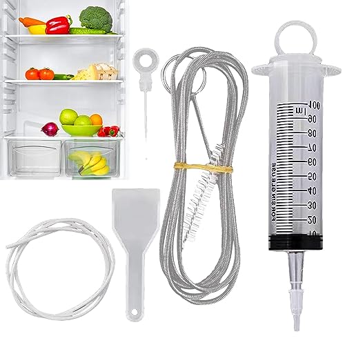 Smileshiney Reinigungswerkzeug Für Abflusslöcher Im Kühlschrank - Haushaltsabfluss-Anti-Verstopfungs-Set Für Kühlschrank, PP Und PVC, Anti-Verstopfungs-Set Für Weinschränke Im Gefrierschrank von Smileshiney