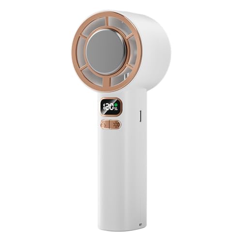 Tragbarer Handfächer, Tragbarer Ventilator mit Digitaldisplay, Stufenlos Regelbar Für Zuhause Büro Schule Camping Urlaub von Smileshiney