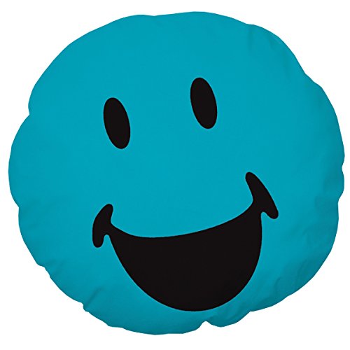 Smiley Kissen, Türkis von CTI