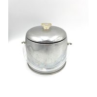 Eiskübel Barware Mid Century Modern Kromex Lucite Aluminiumüberzogener Dent von SmileyFinds1