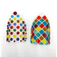 Kunst Glas Dekorativer Kerzenhalter von SmileyFinds1