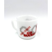 Vintage Kaffeebecher Tasse Ohio State Football Roter Hummer Milchglas von SmileyFinds1