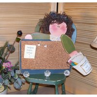 Engelspuppe Piper Holzpuppe Korkbrett Mit Glasknöpfen Engelspuppe Piper Holzpuppe Korkbrett Mit Glasknöpfen von SmileyKats