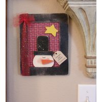 Frosty Snowman I'll Be Back Gerahmte Kunst von SmileyKats