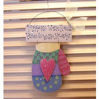 Handschuhe Warme Hände...freunde Herzen Willkommensschild von SmileyKats