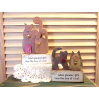 Kätzchen Familie Figur Katzenliebhaber Geschenk Kätzchen Familie Figur Katzenliebhaber Geschenk von SmileyKats