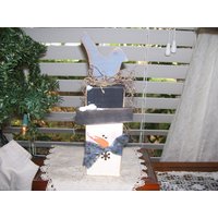 Schneemann Handgefertigte Schneemann Mit Blauem Vogel Schneemann Handgefertigte Schneemann Mit Blauem Vogel von SmileyKats