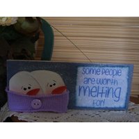 Schneemann Kuscheln Schnee Pärchen von SmileyKats