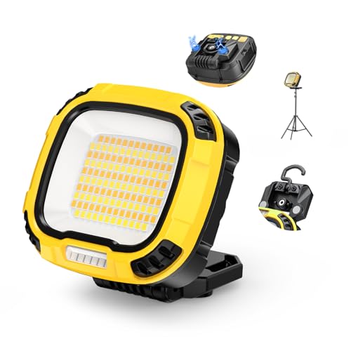 Smiling Shark Arbeitsleuchte, 4000 Lumen LED Werkstattlampe 5000 mAh Wiederaufladbare 18 Modus Licht Wasserdicht COB Werkstatt Lampe mit Magnet für Working Reparatur Garage Camping Outdoor von Smiling Shark