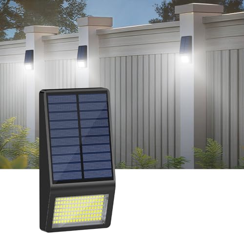 Smiling Shark WL-04 Solarlampen für Außen Mit Bewegungssensor, 119 LED Super Helle Solar Wandleuchte Aussen 160°Wasserdichte Solarleuchten Lampe für Garten Terrasse Garage, Kaltweiß von Smiling Shark